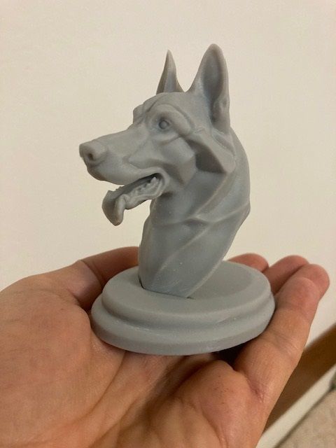 Stylized German Shepherd Dog Head for 3D Print 3D print model_13