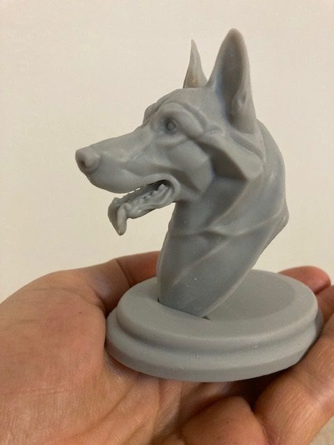 Stylized German Shepherd Dog Head for 3D Print 3D print model_14