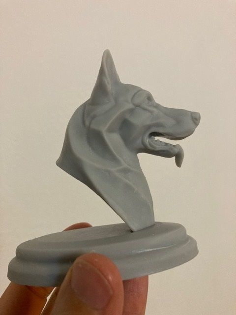 Stylized German Shepherd Dog Head for 3D Print 3D print model_16