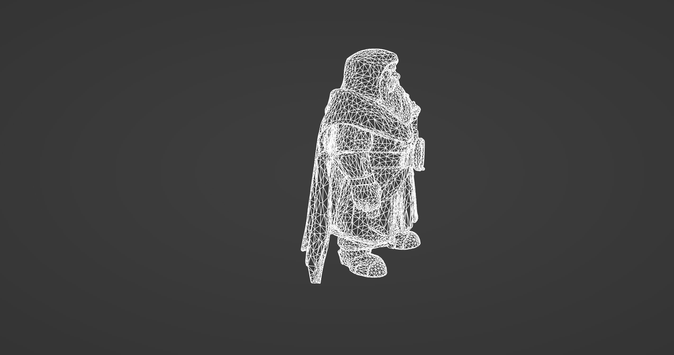 Elderly Wizard Character Fantasy 3D Model 3D model_12