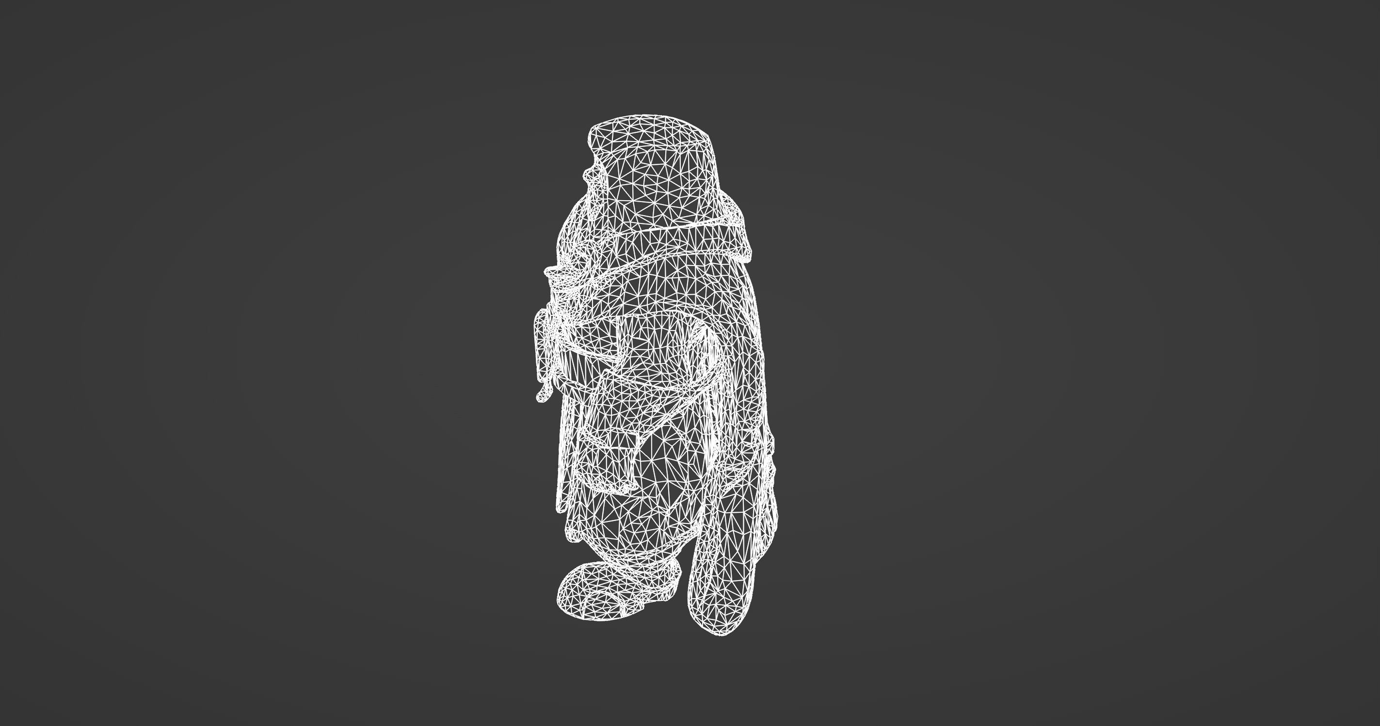 Elderly Wizard Character Fantasy 3D Model 3D model_4