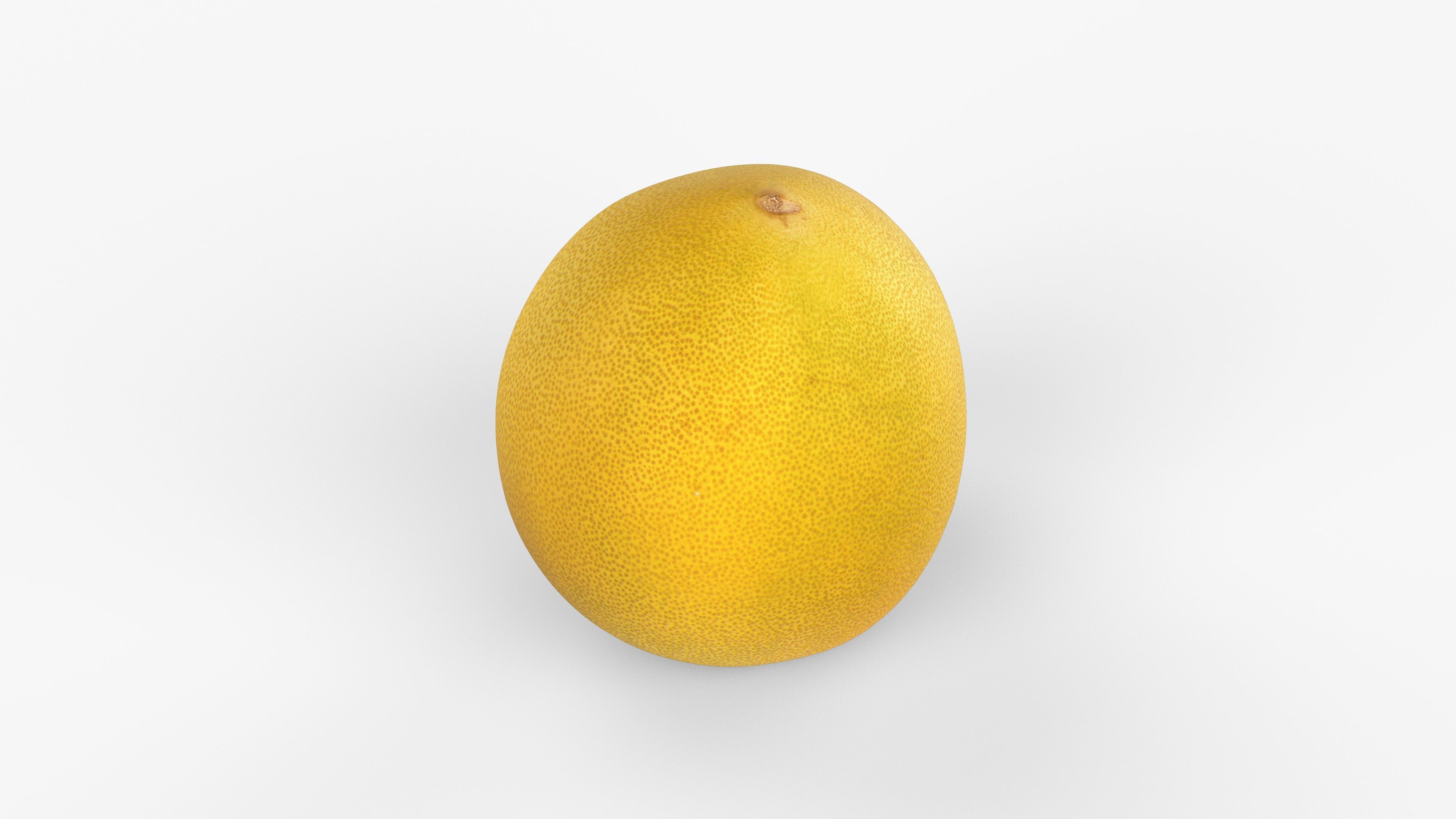 Photorealistic 3D scan of pomelo Low-poly 3D model_7