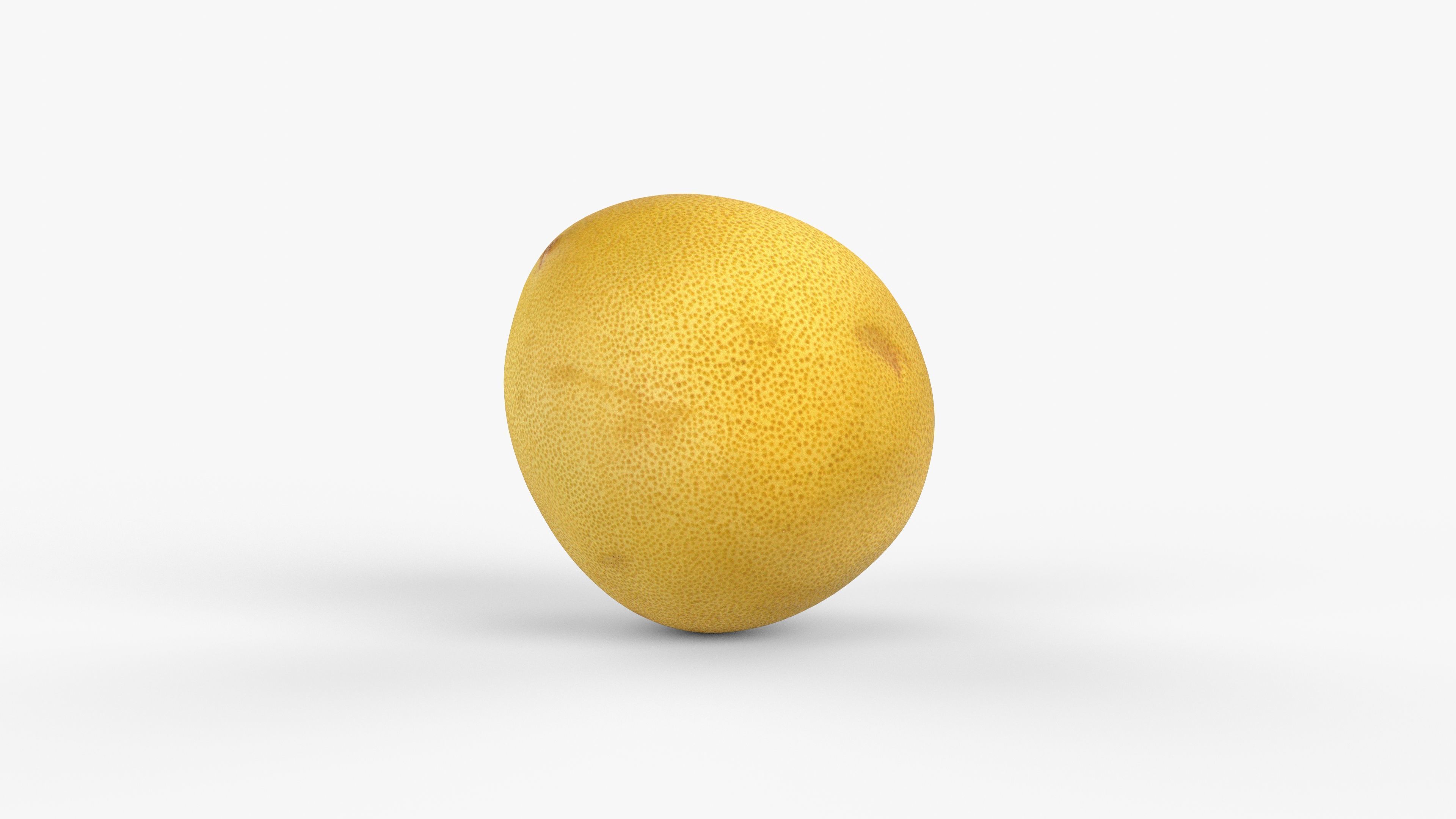 Photorealistic 3D scan of pomelo Low-poly 3D model_5