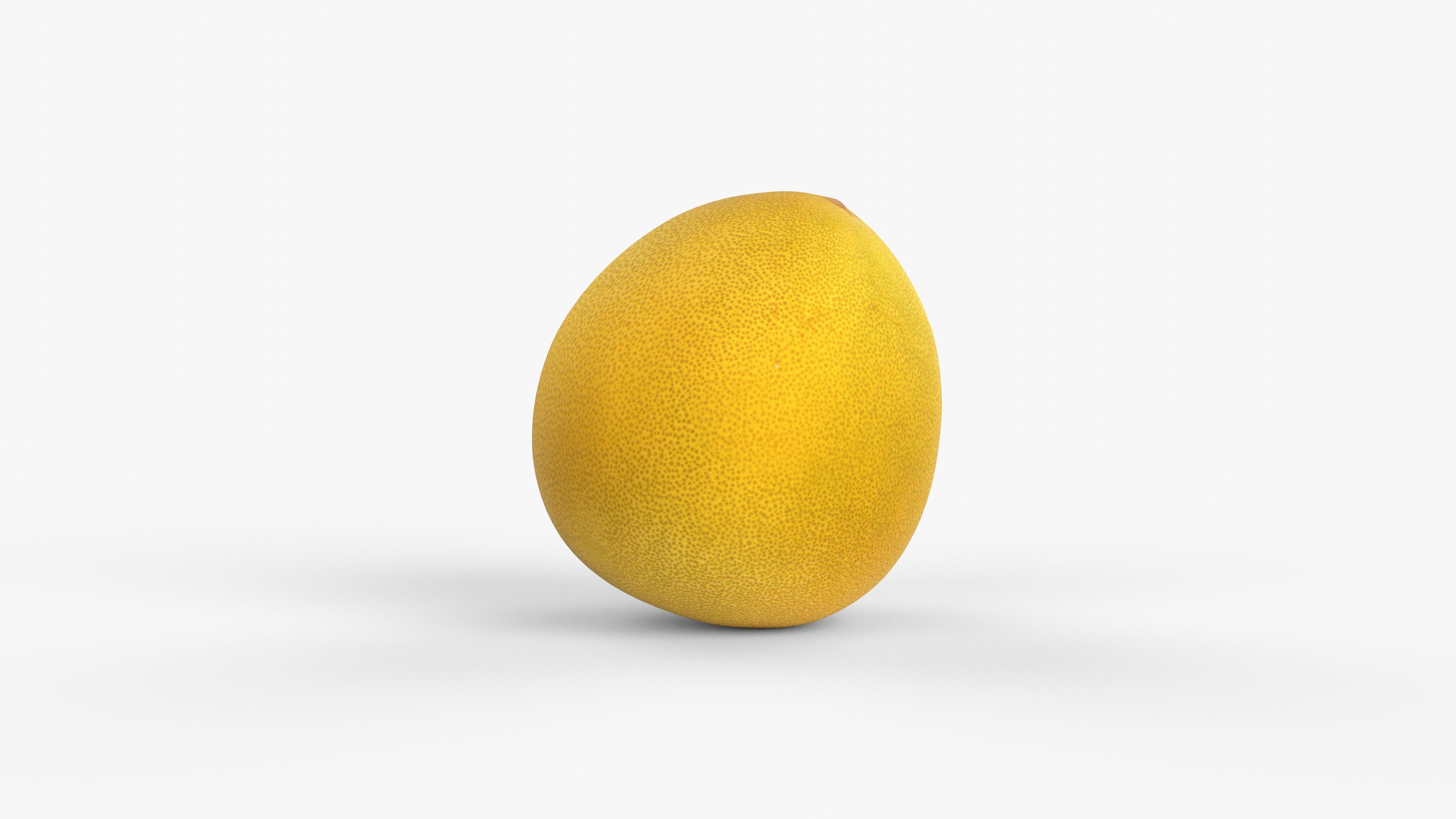 Photorealistic 3D scan of pomelo Low-poly 3D model_3