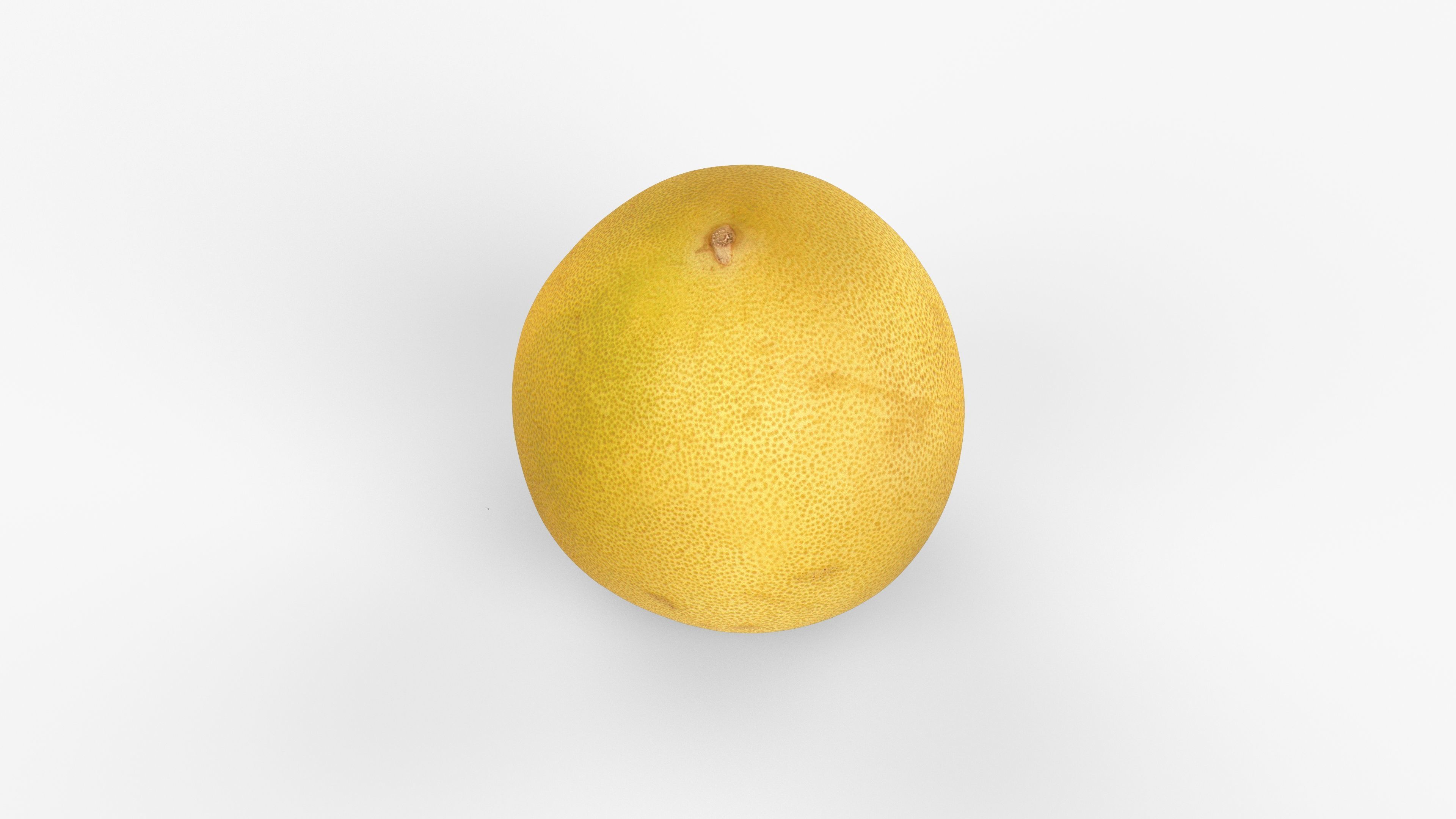 Photorealistic 3D scan of pomelo Low-poly 3D model_6