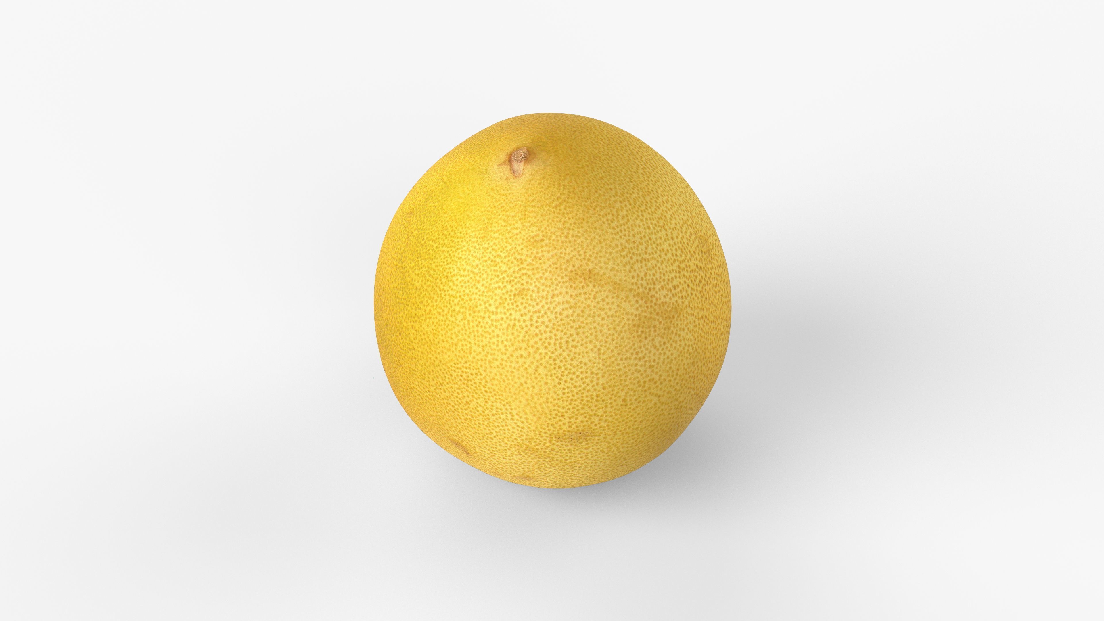 Photorealistic 3D scan of pomelo Low-poly 3D model_1