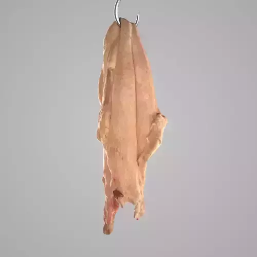 Butchered Pig Raw Hanged Fat Carcass Low-poly 3D model