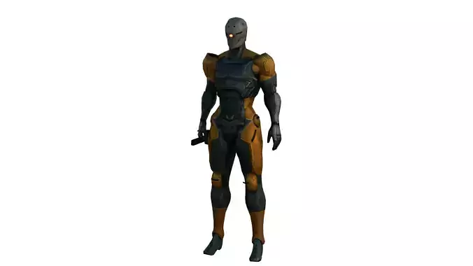 Gray Fox Ninja Warrior 3D Model Assassin Rigged  Game Ready Low-poly 3D model Gray Fox Ninja Warrior 3D Model Assassin Rigged  Game Ready Low-poly 3D model