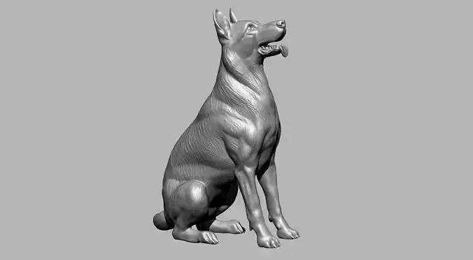 German Shepherd Dog for 3D Print