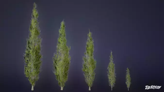 ANCIENT TEMPLE - Cypress 01 - LOW POLY Low-poly 3D model