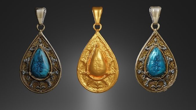 Realistic Pendant PBR - High-poly -  Low-poly 3D model