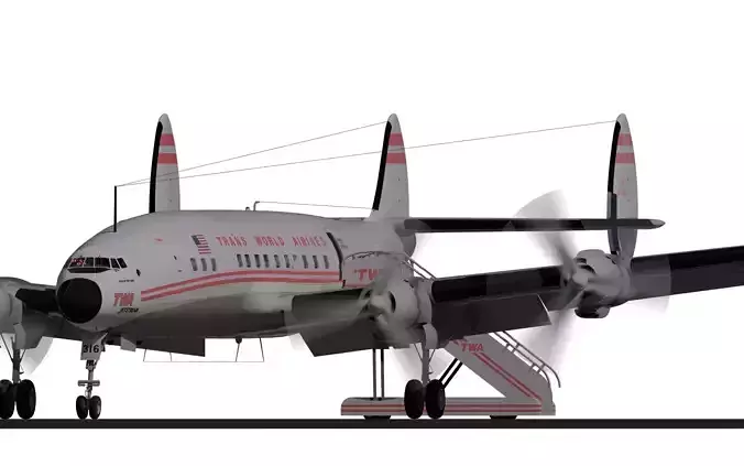 Lockheed-L 1649A Starliner 1957 3D model