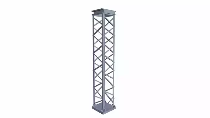 Electric Tower CT Tower Crane Low-poly 3D model