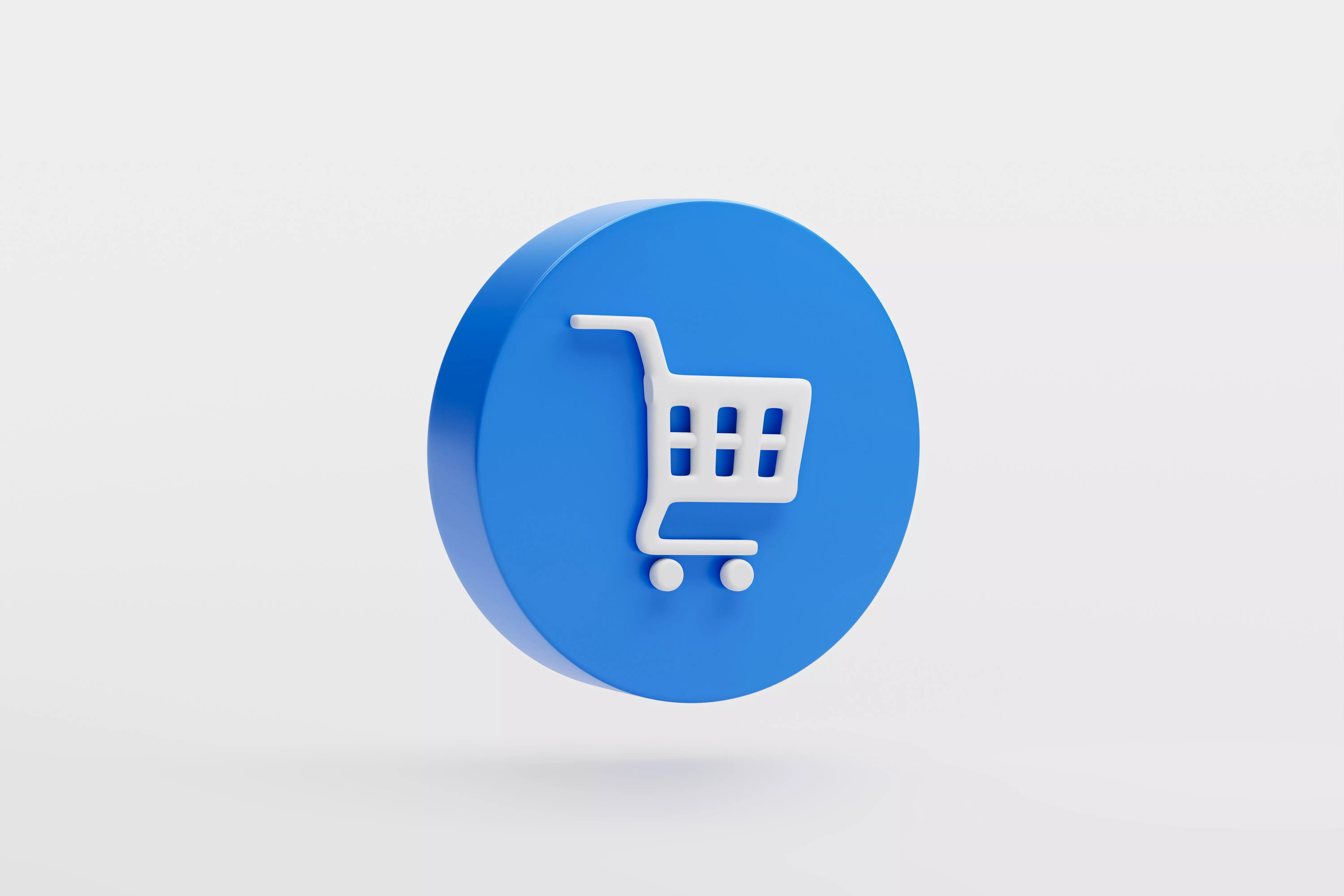 Low Poly 3D E commerce Shopping Cart Icon Low-poly 3D model_0