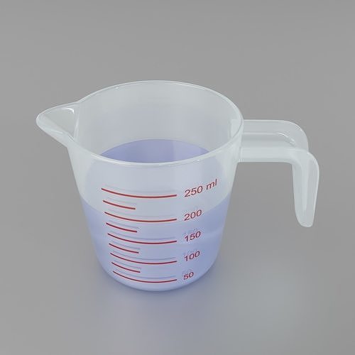 Plastic Measuring Cup Free 3D model