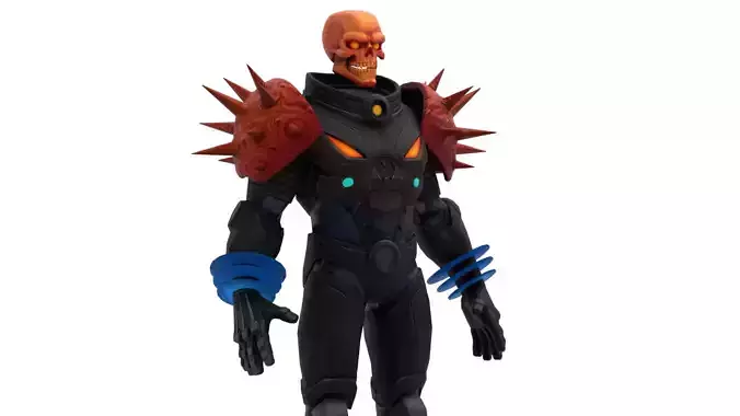 Cosmic Ghost Rider 3D Intergalactic Warrior  Rigged Game Ready