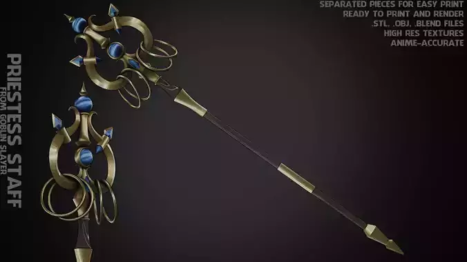 Goblin Slayer Priestess Sounding Staff for Cosplay