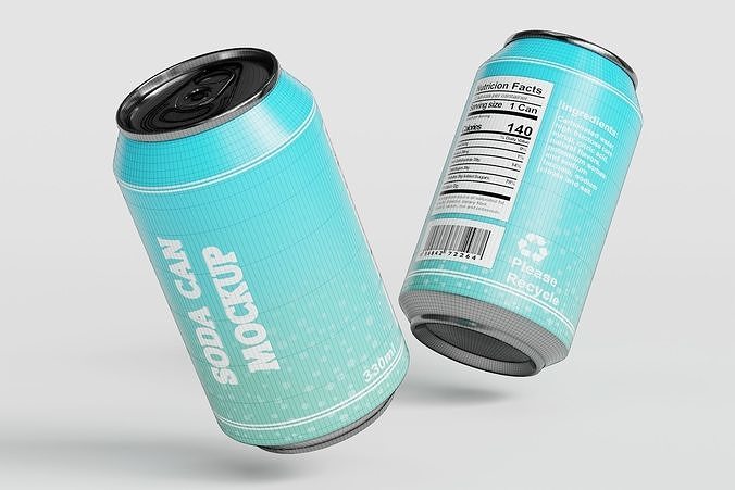 Soda Can 330ml Low-poly 3D model 6