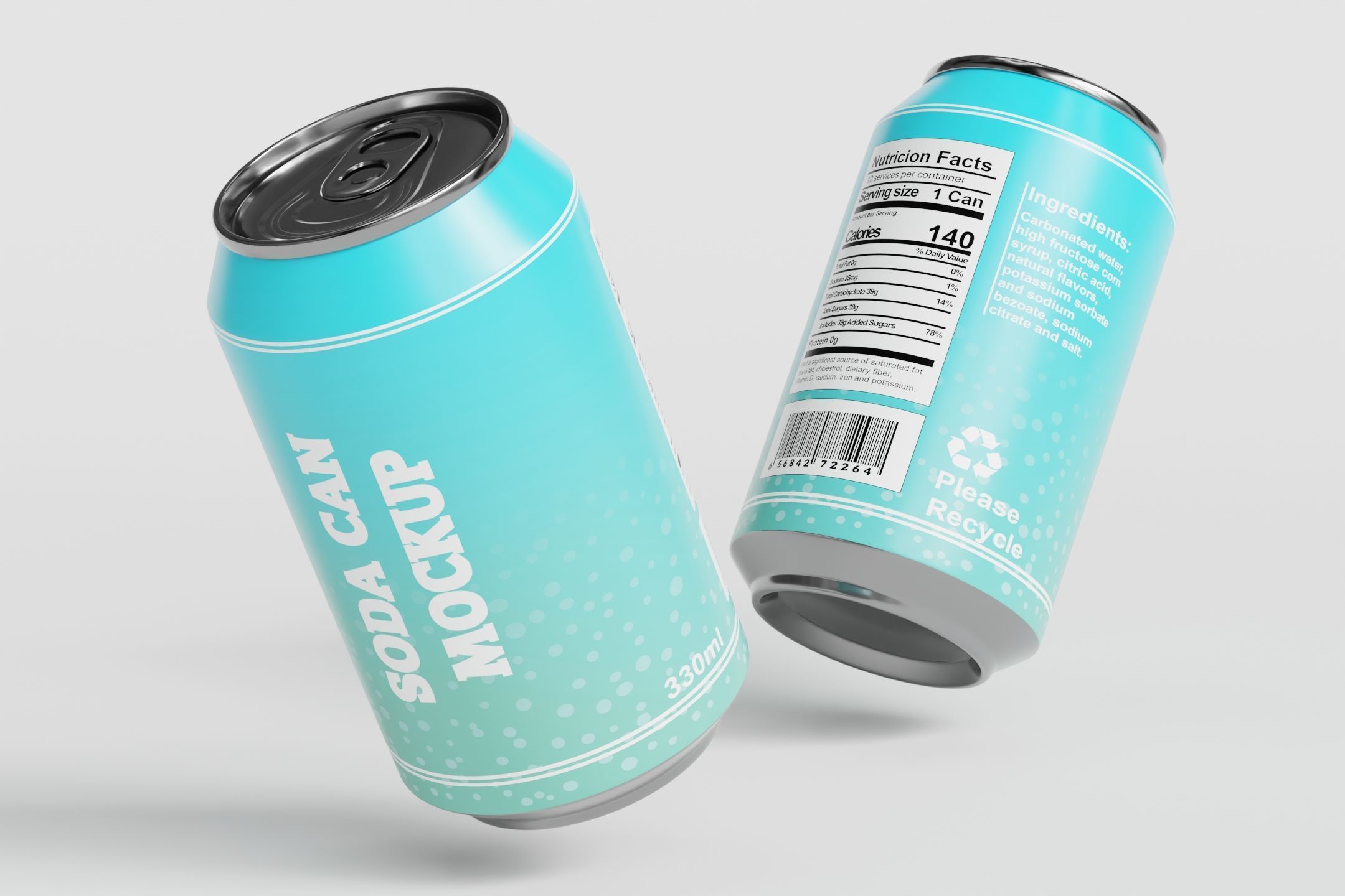 Soda Can 330ml Low-poly 3D model_2