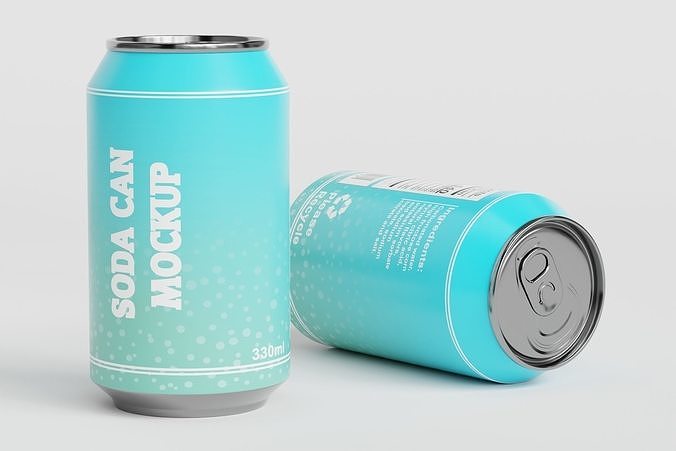 Soda Can 330ml Low-poly 3D model 2