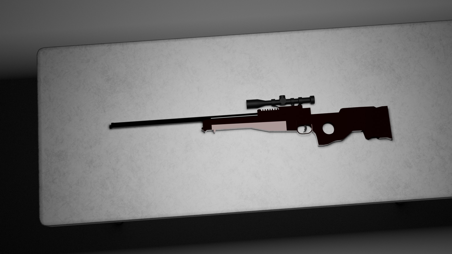 L96 AWP Bolt Action Sniper 3D model_3