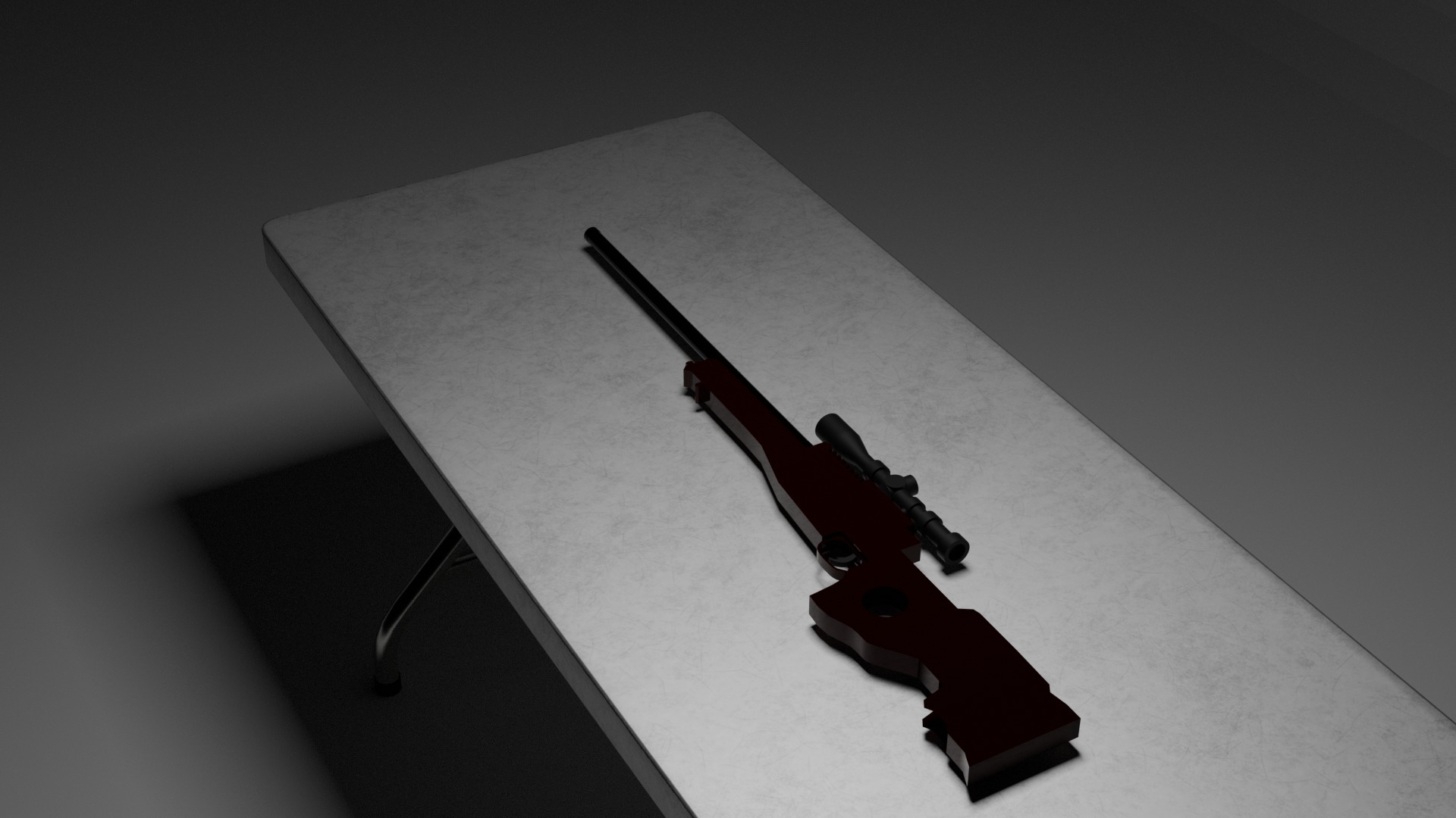 L96 AWP Bolt Action Sniper 3D model_4