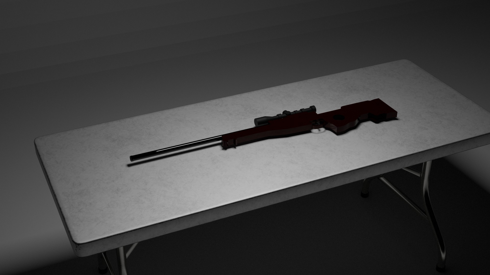 L96 AWP Bolt Action Sniper 3D model_2