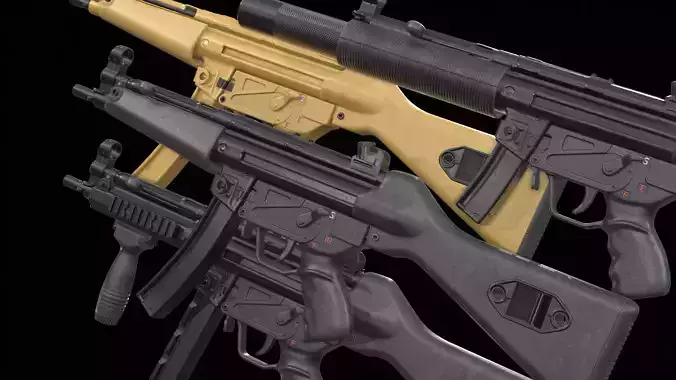 MP5A2 MP5SD2 with Silencer Scope Mount Rail Grip