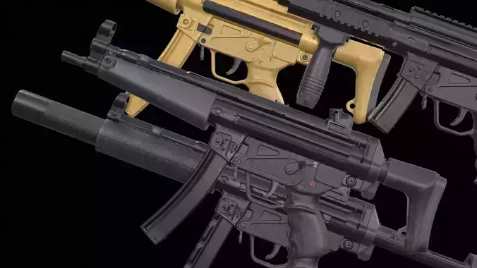 MP5A3 MP5SD3 with Silencer Scope Mount Rail Grip