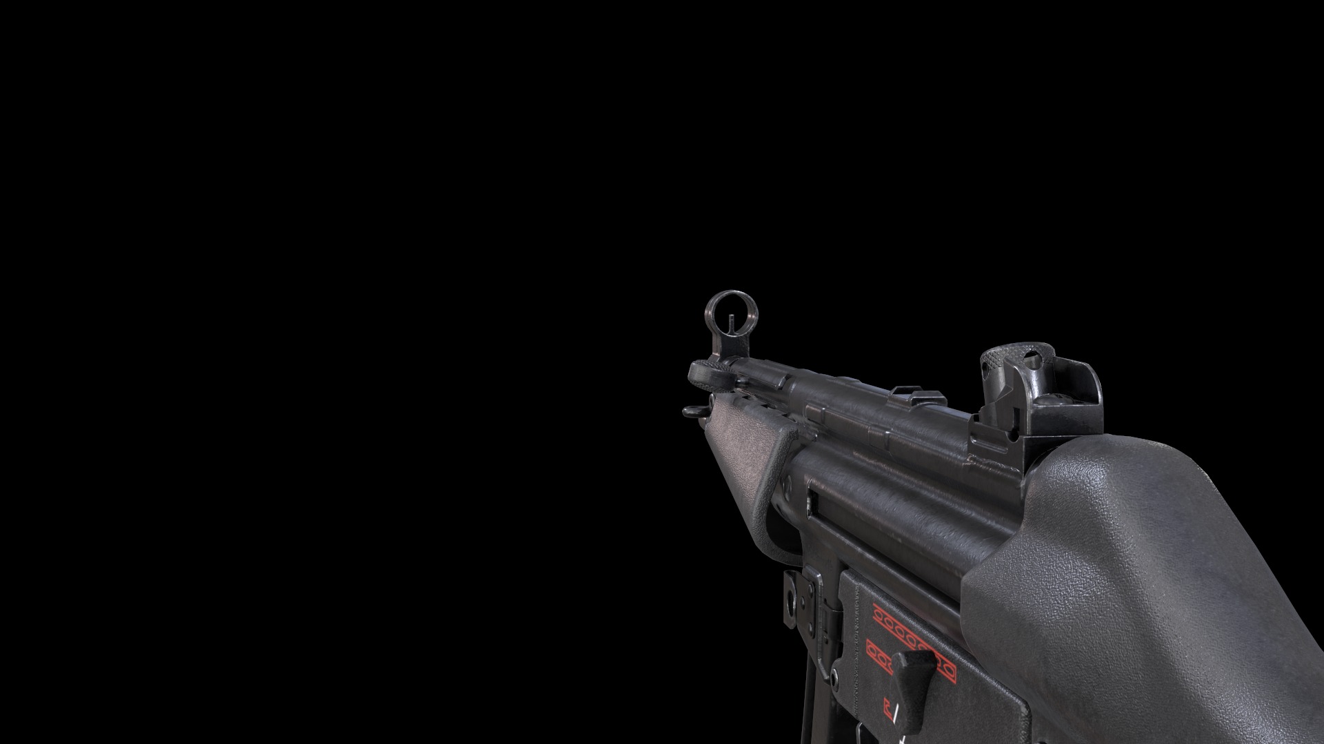 MP5A4 MP5SD5 with Silencer Scope Mount Rail Grip Low-poly 3D model_6