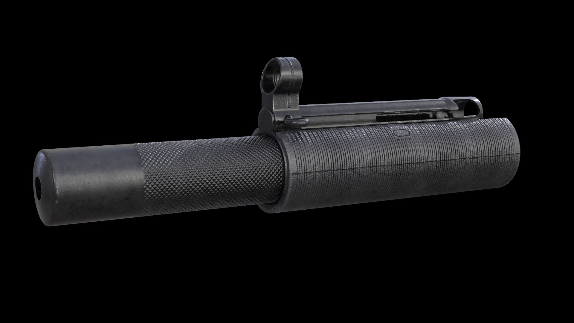 MP5A4 MP5SD5 with Silencer Scope Mount Rail Grip Low-poly 3D model_20