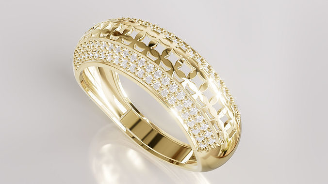 Jewelry Diamond Ring Model RG36 Free 3D print model