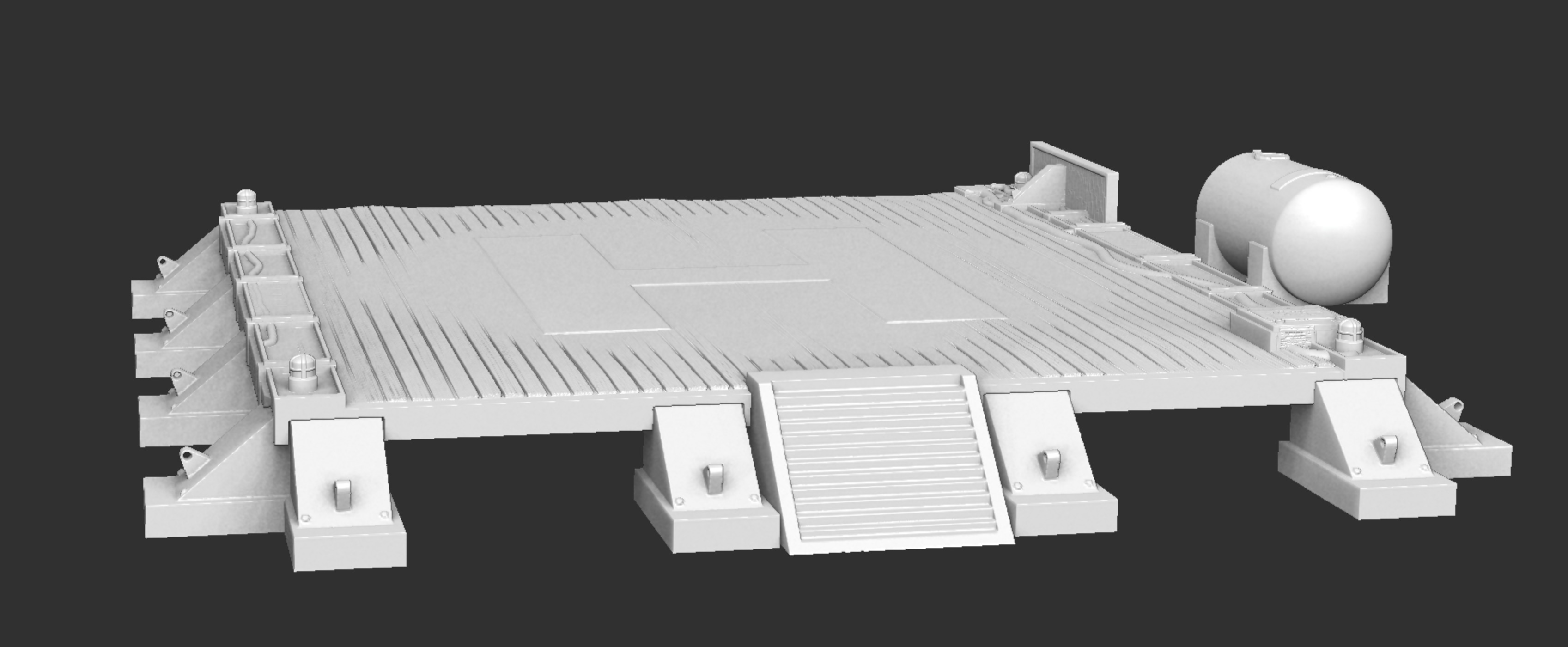 Helicopter Pad - Modern 3D Tabletop Terrain Piece 3D print model_6