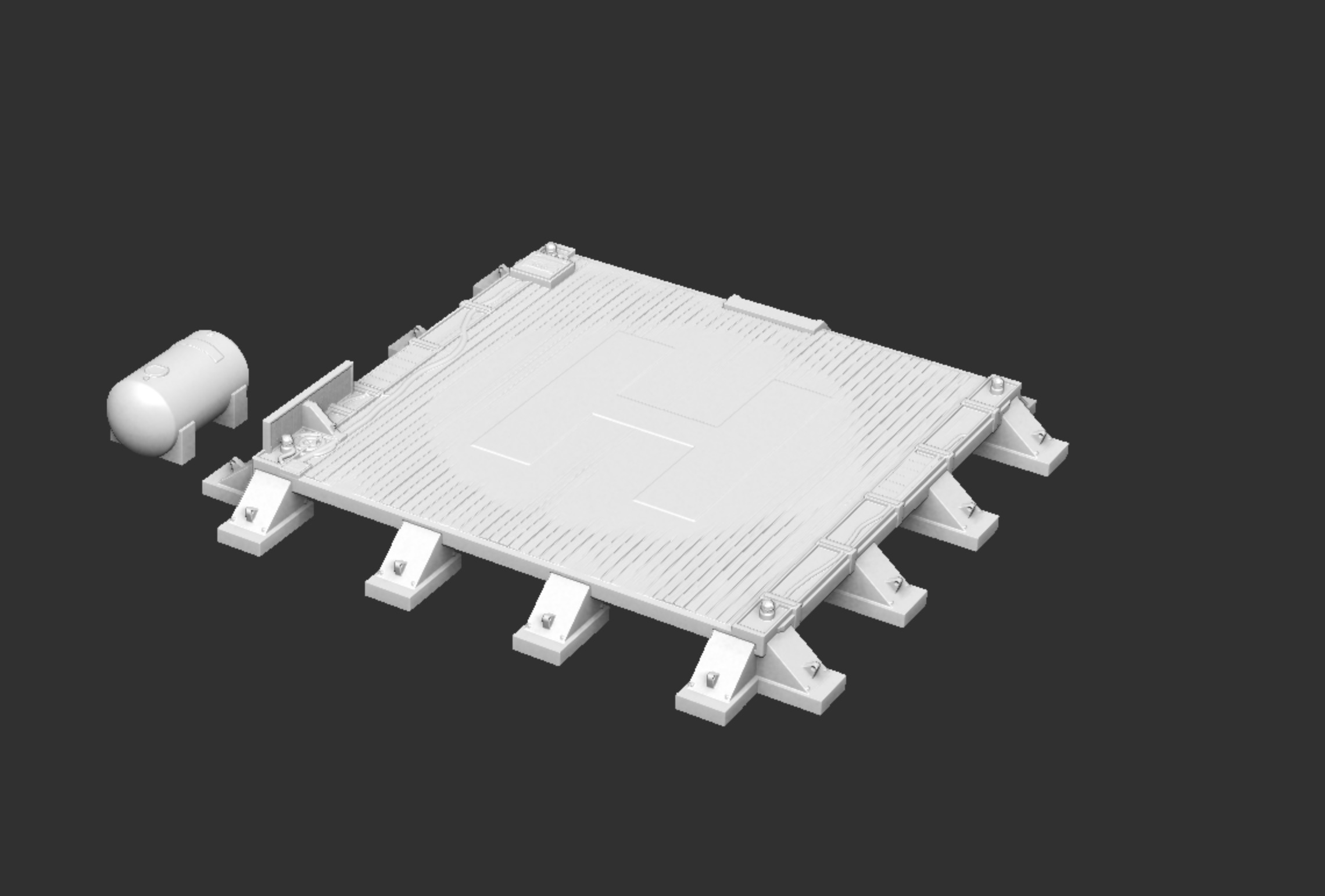 Helicopter Pad - Modern 3D Tabletop Terrain Piece 3D print model_2