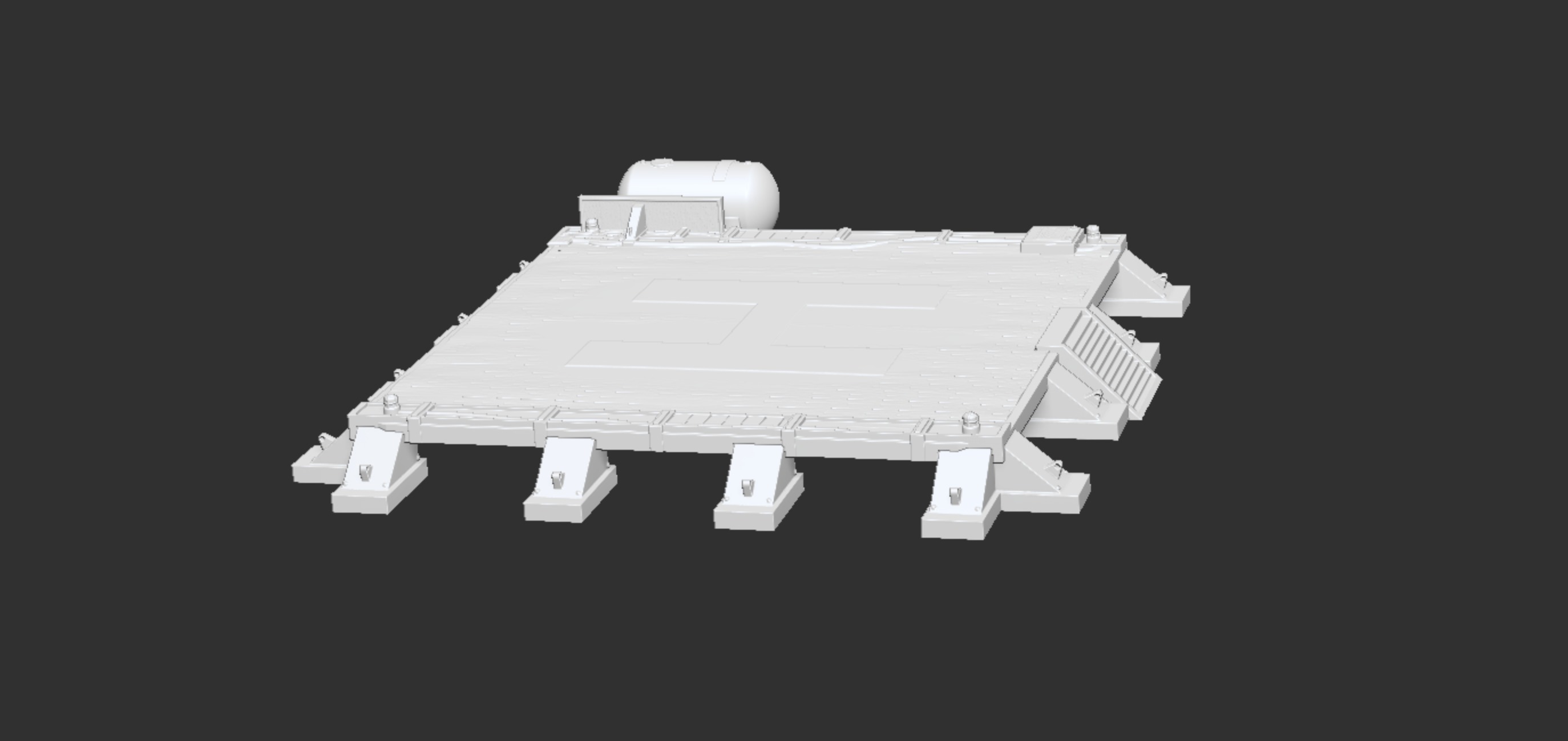 Helicopter Pad - Modern 3D Tabletop Terrain Piece 3D print model_5