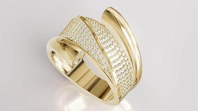 Jewelry Diamond Ring Model RG40 Free 3D print model