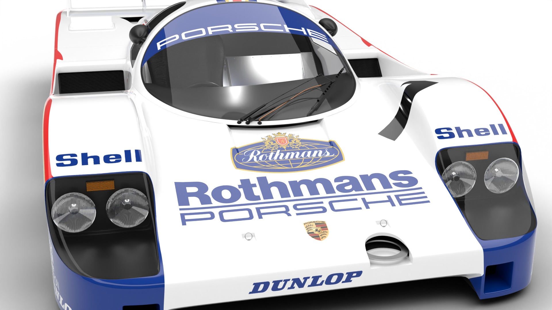 Porsche 956 Group C 1982 Rothmans Racing 3d model 3D model_8