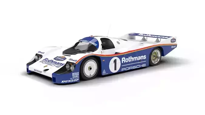 Porsche 956 Group C 1982 Rothmans Racing 3d model  3D model