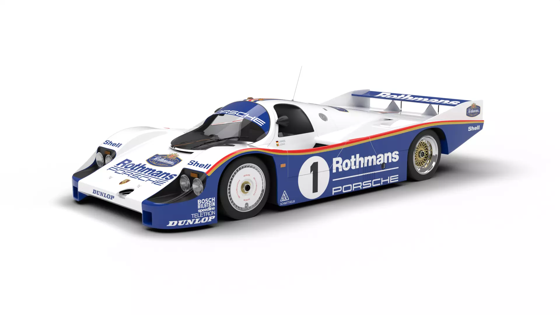 Porsche 956 Group C 1982 Rothmans Racing 3d model 3D model_0