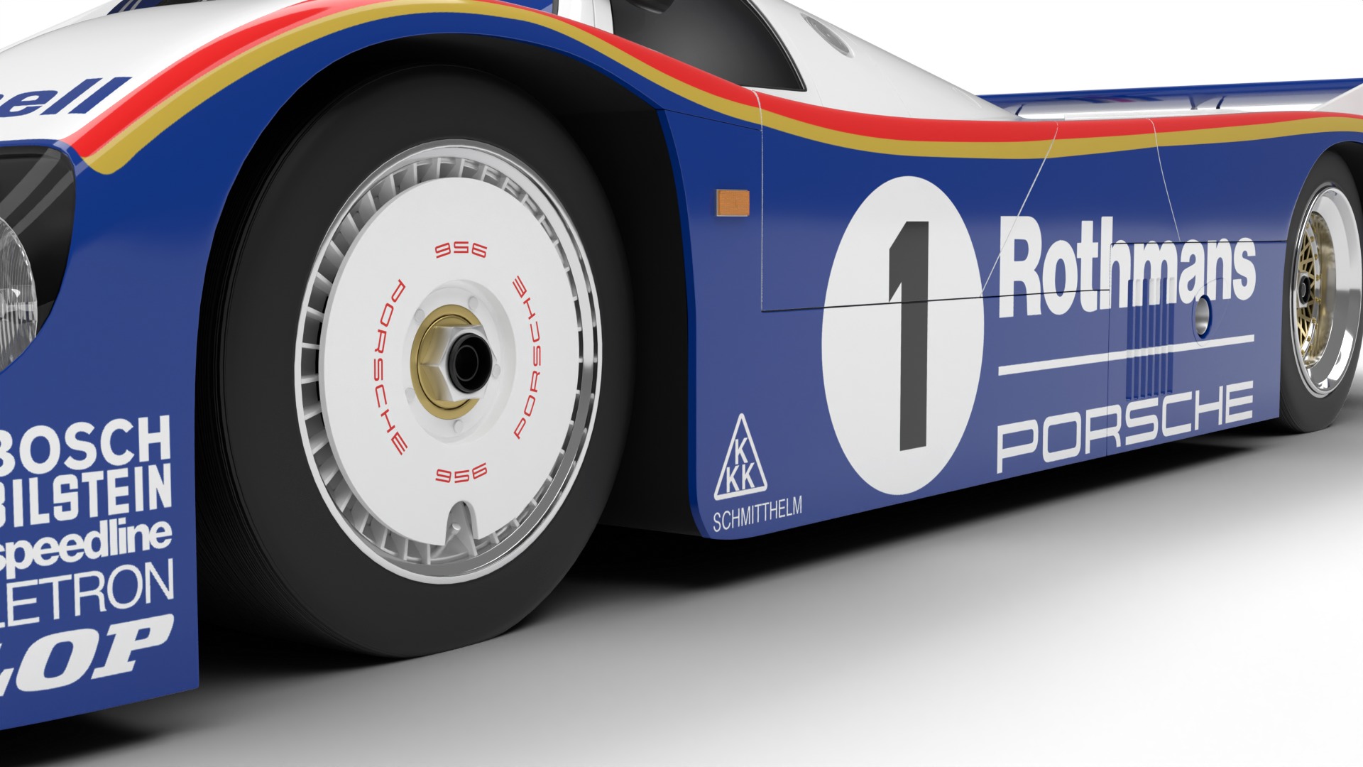 Porsche 956 Group C 1982 Rothmans Racing 3d model 3D model_6