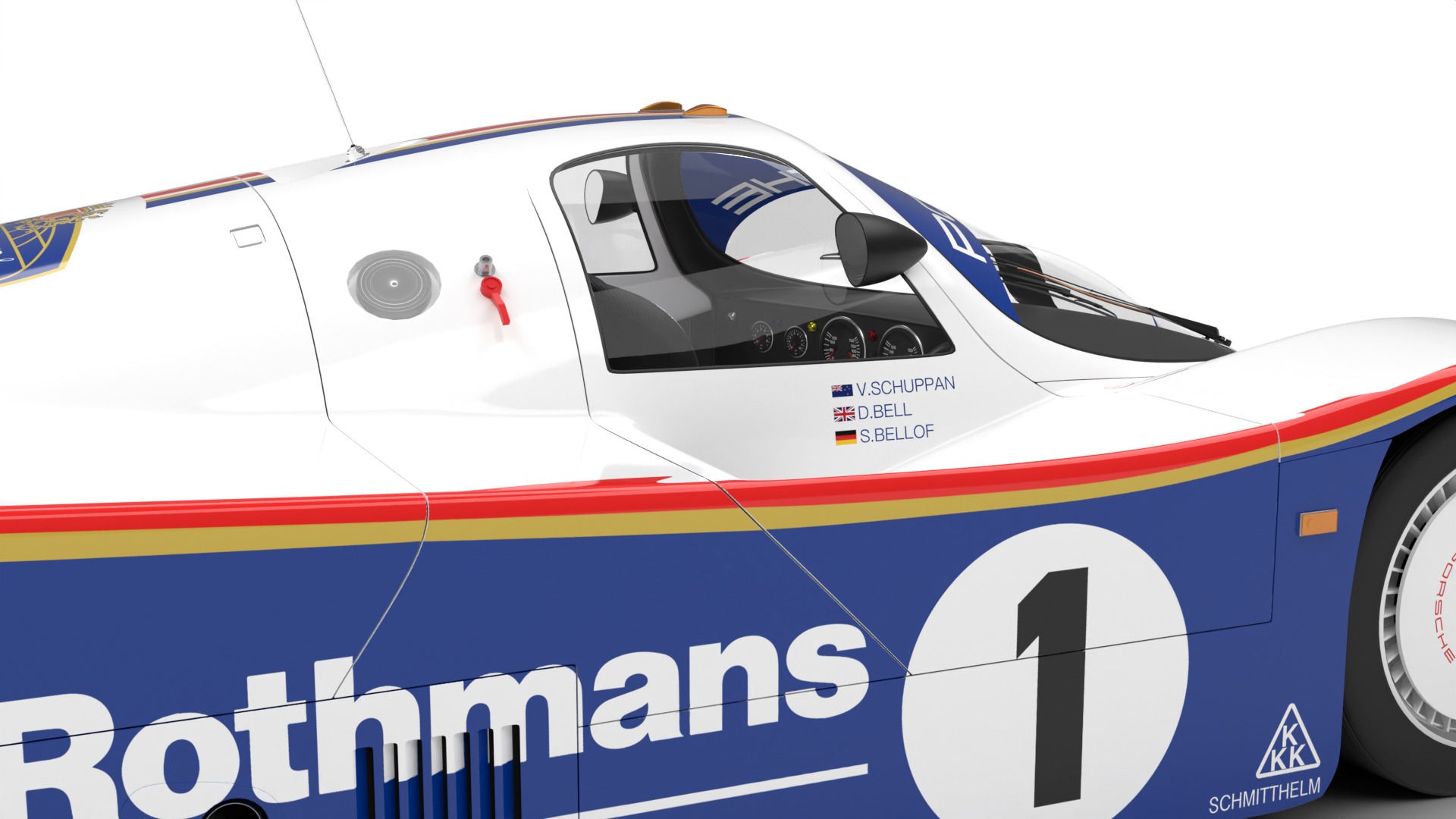 Porsche 956 Group C 1982 Rothmans Racing 3d model 3D model_9