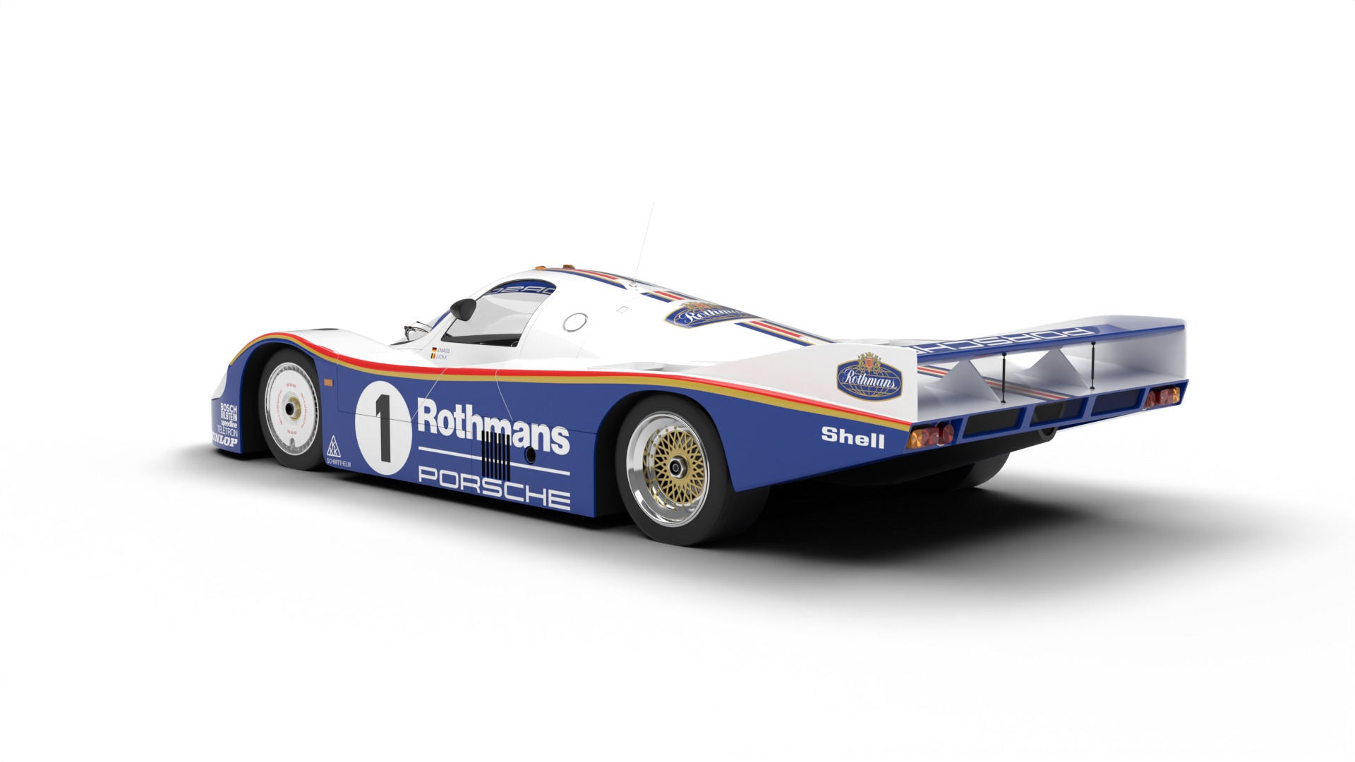Porsche 956 Group C 1982 Rothmans Racing 3d model 3D model_3