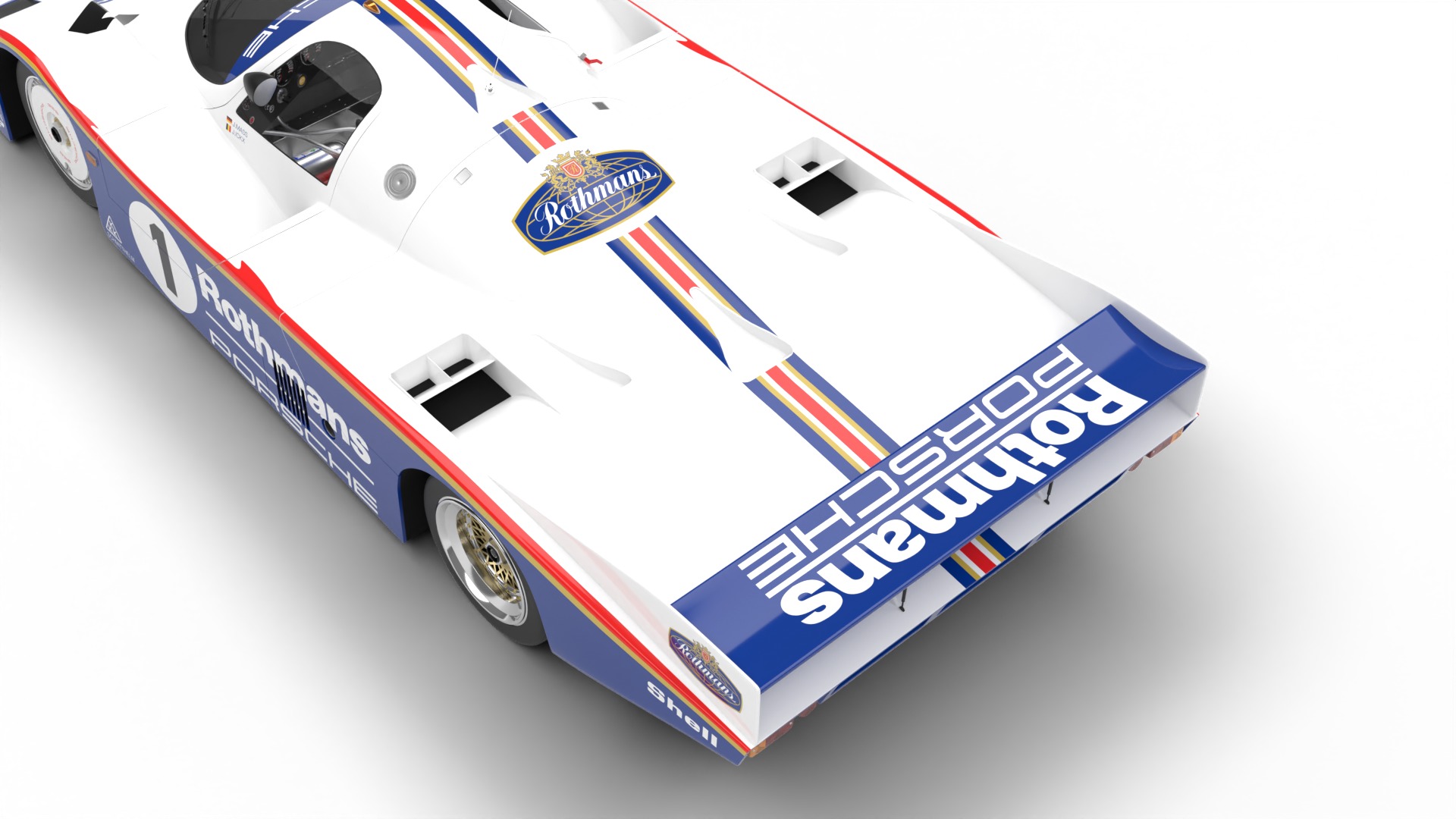 Porsche 956 Group C 1982 Rothmans Racing 3d model 3D model_11