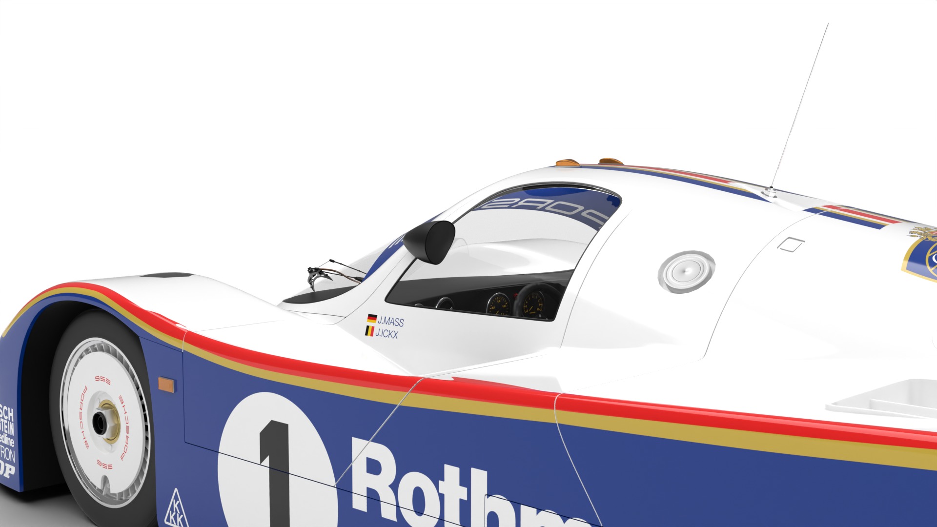 Porsche 956 Group C 1982 Rothmans Racing 3d model 3D model_17