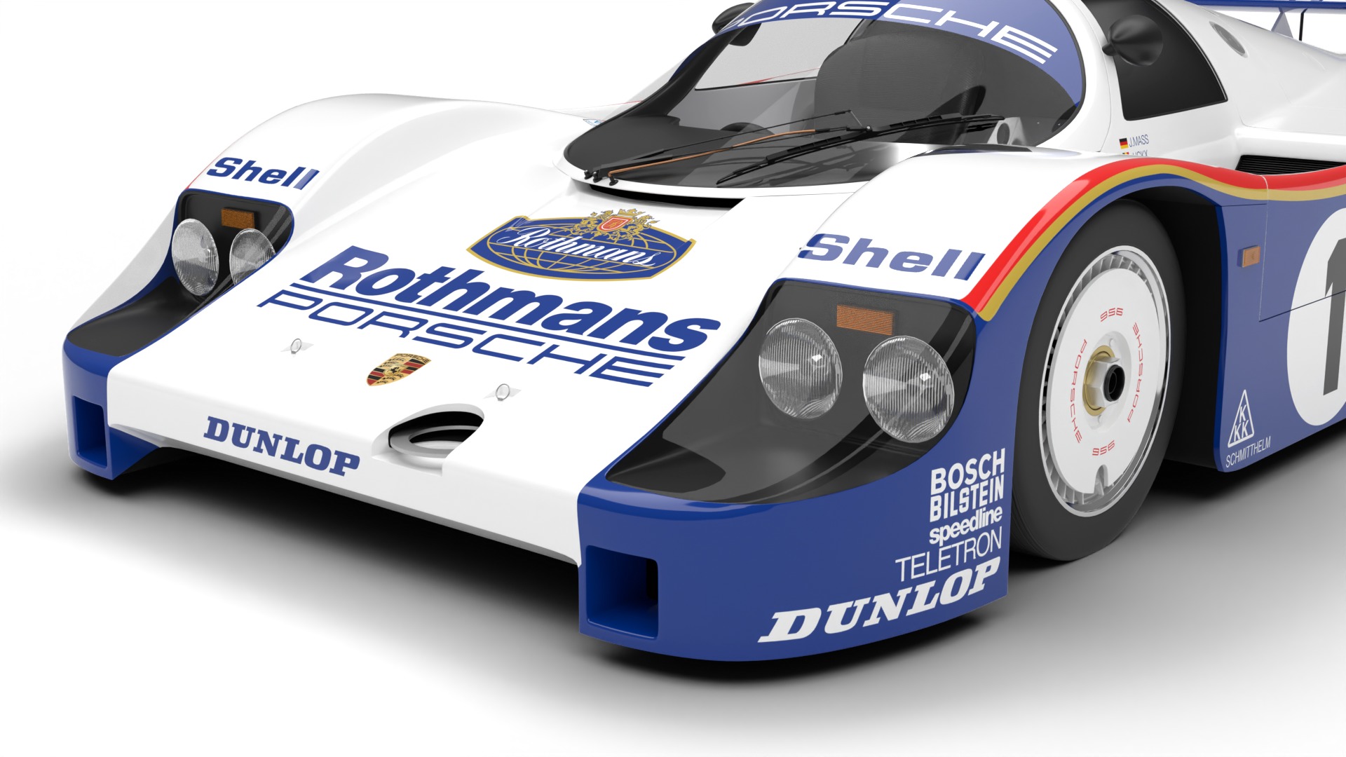 Porsche 956 Group C 1982 Rothmans Racing 3d model 3D model_4