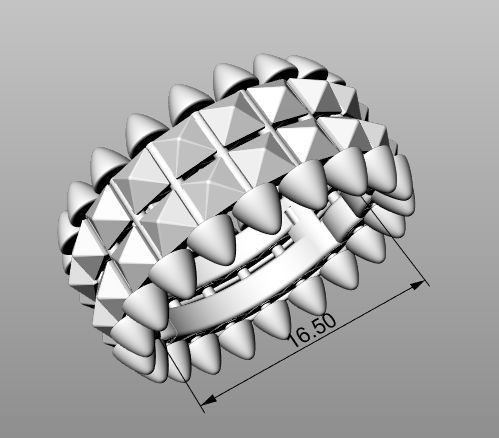 CLASH 2 ring 3D print model_13