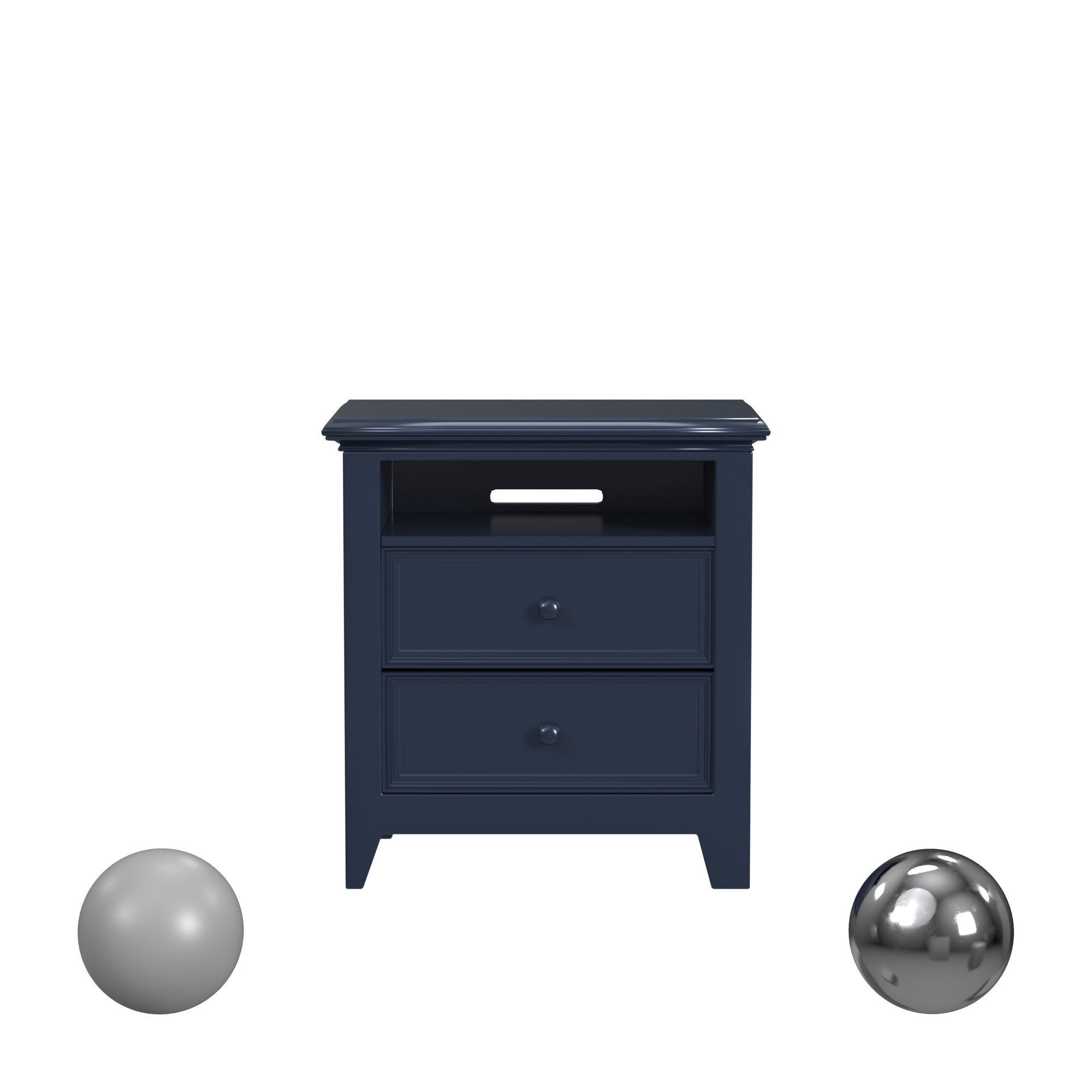 Bailey Collection 2 Drawer Nightstand Williamsburg Blue Low-poly 3D model_1