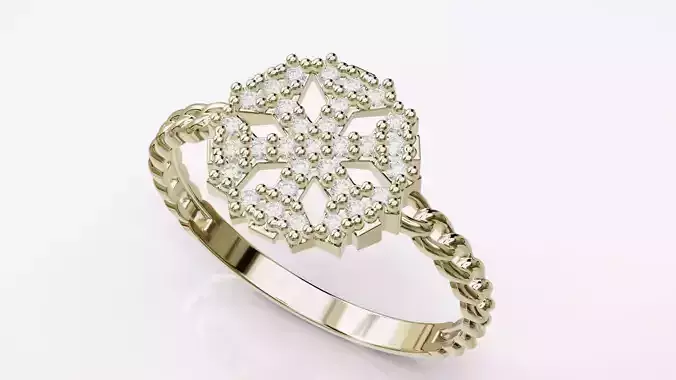 Jewelry Diamond Cuban Ring Model RZ11