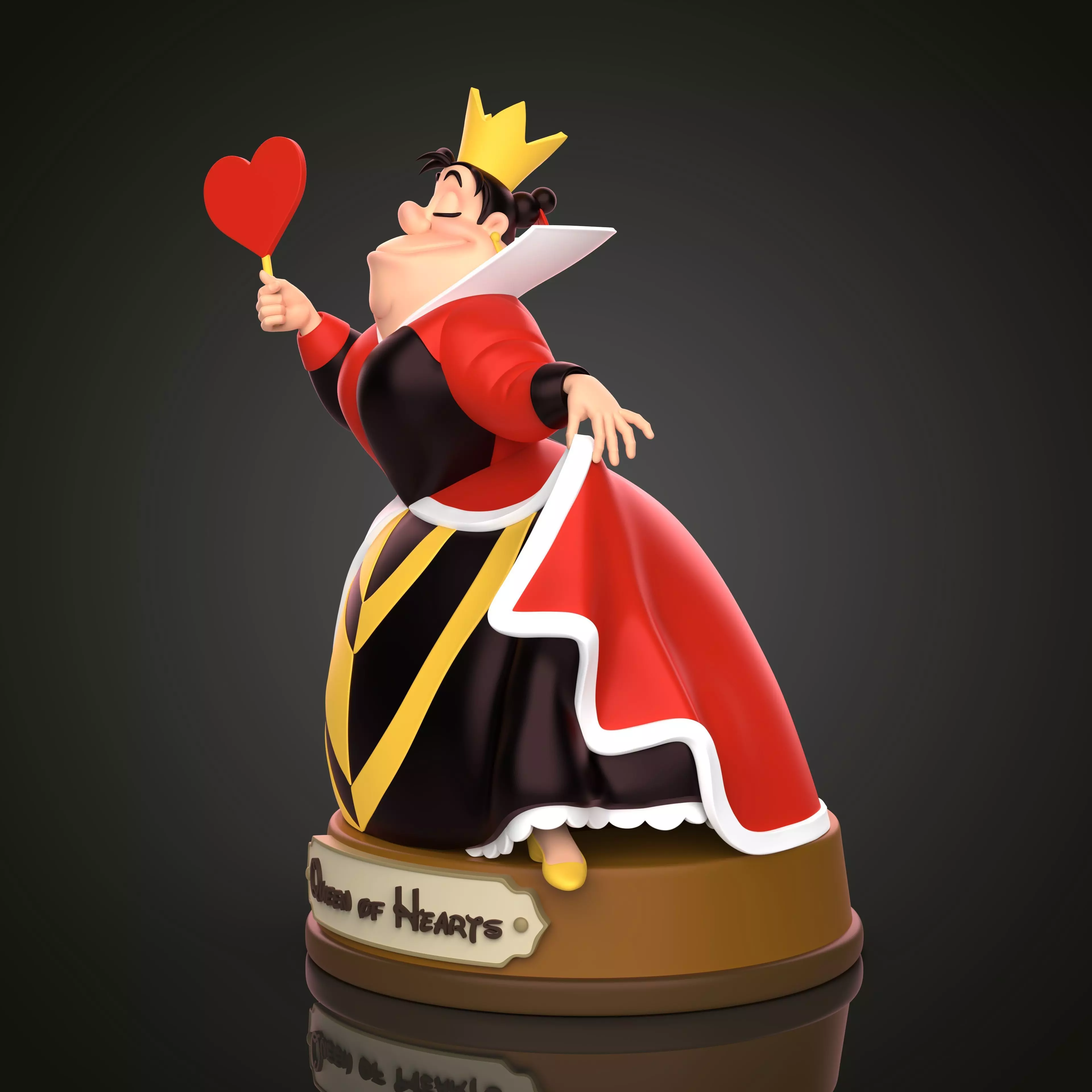 QUEEN OF HEARTS 3D print model_2