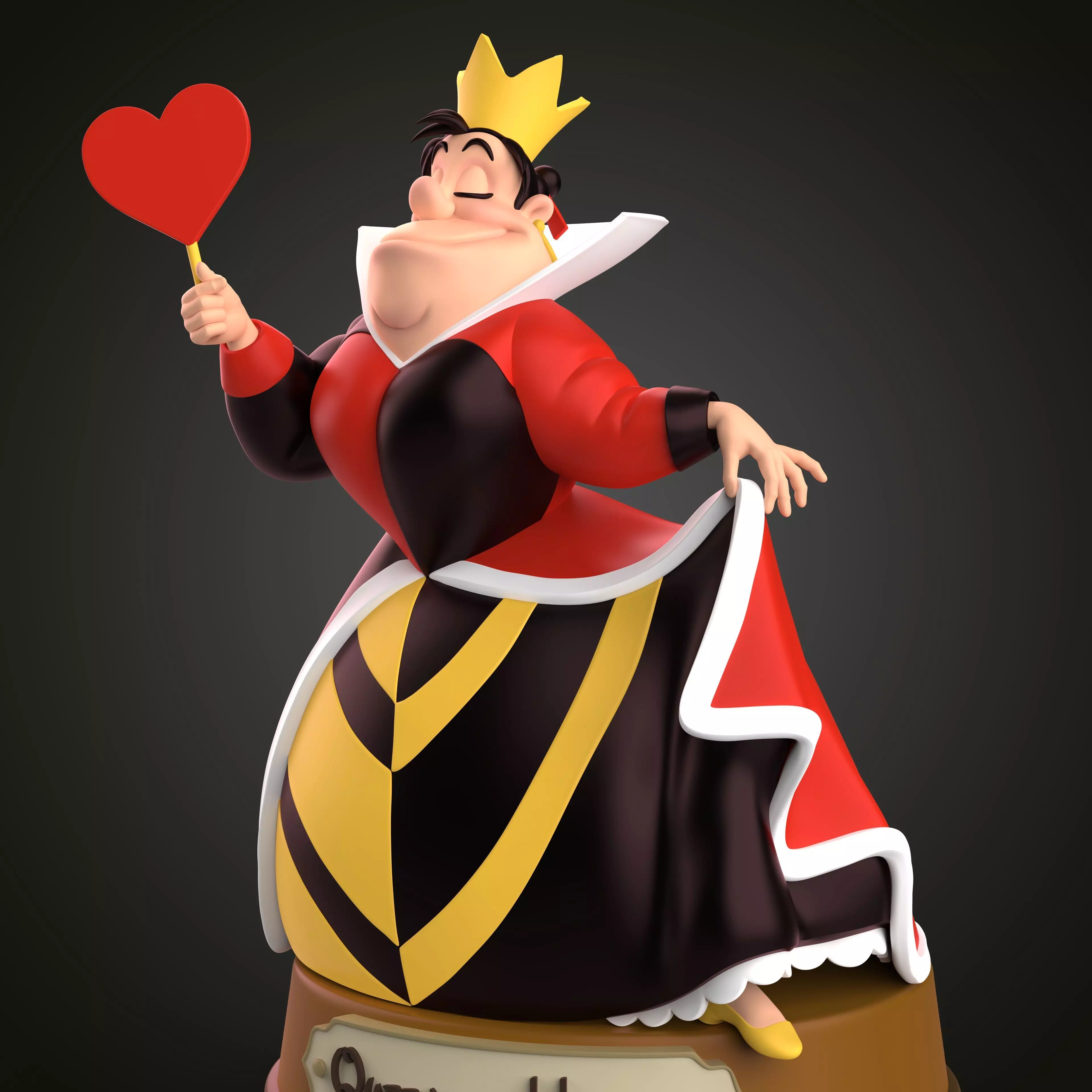 QUEEN OF HEARTS 3D print model_6